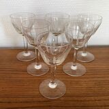 Set of 6 engraved wine glasses