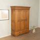 Classic Biedermeier wardrobe made of solid oak around 1840