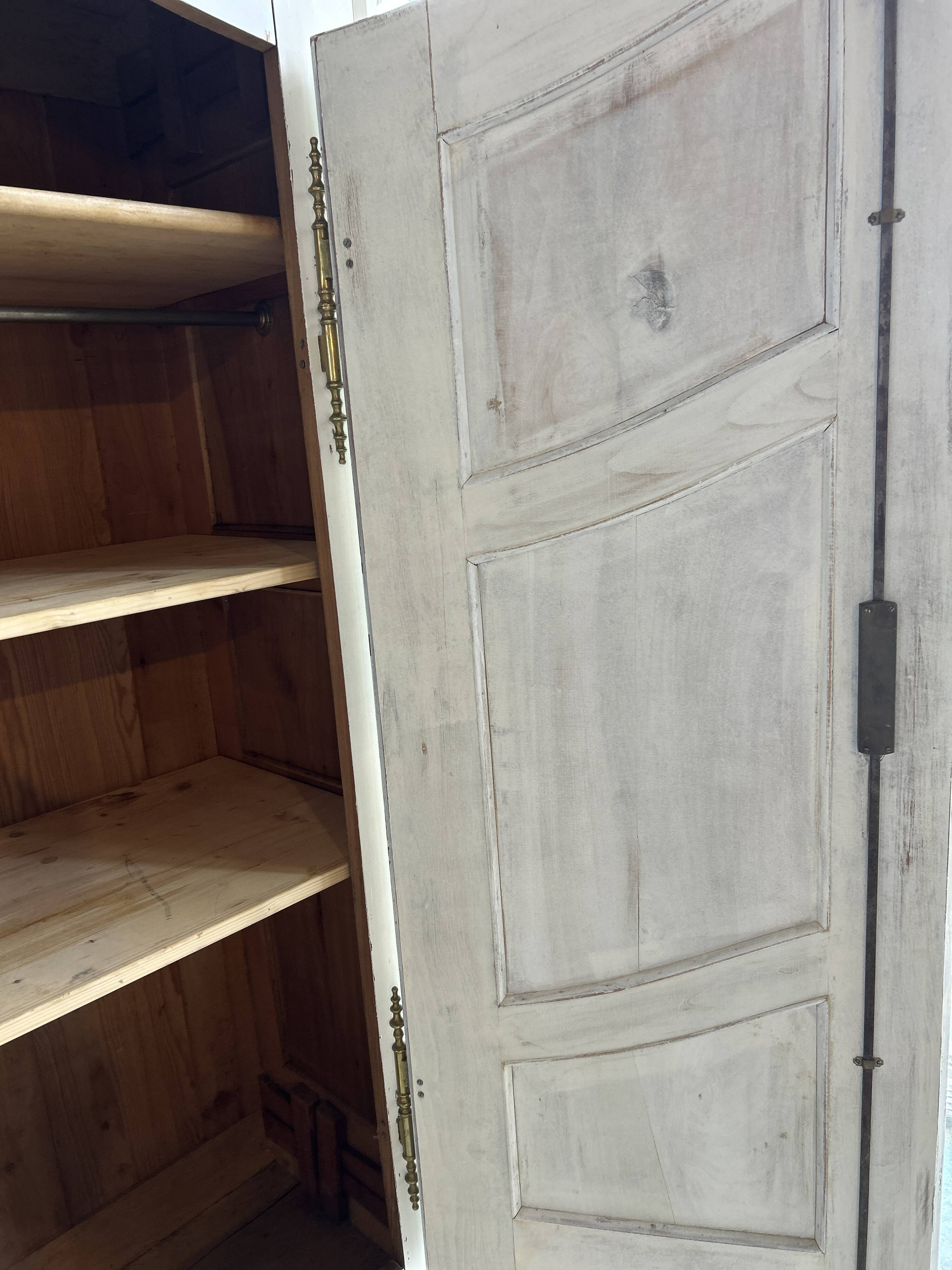 Two-door painted wardrobe, Louis XIV style, Alsatian regional work.
