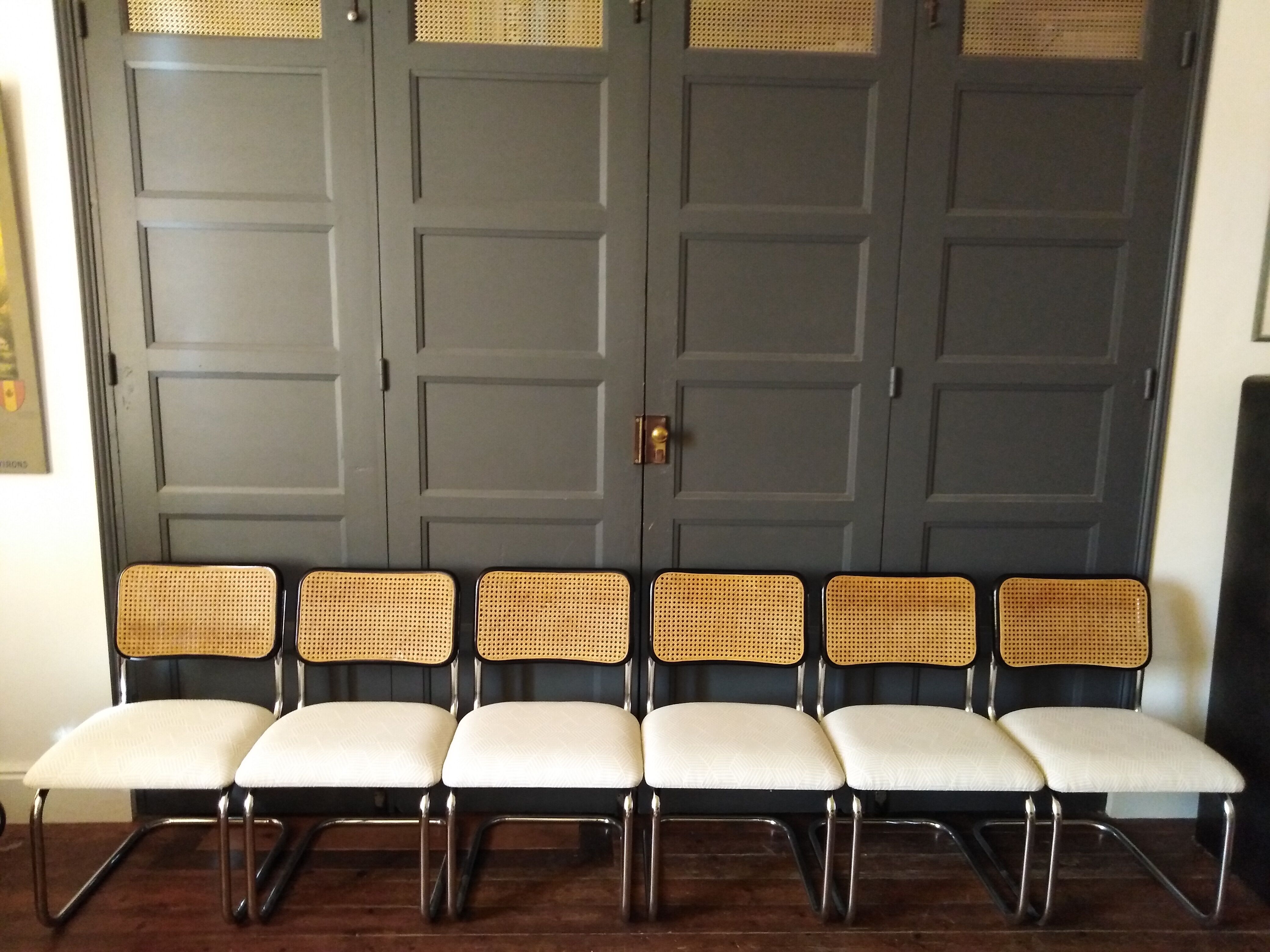 6 chairs cesca Marcel Breuer 1970