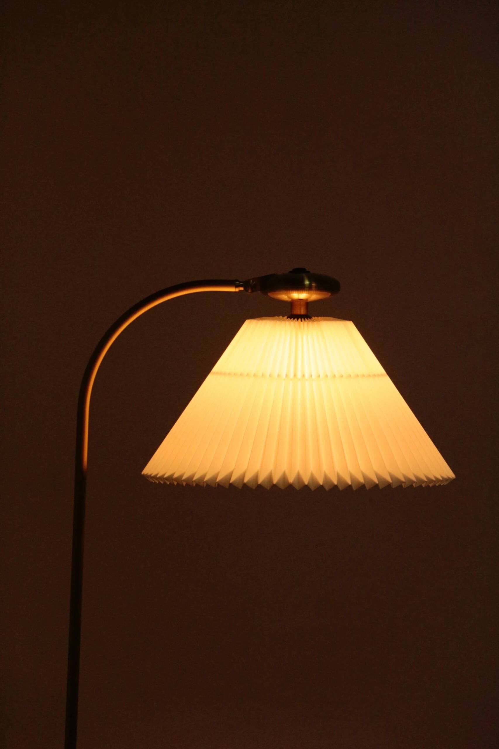 Le Klint 340 floor lamp in brass – design by Philip Bro Ludvigsen