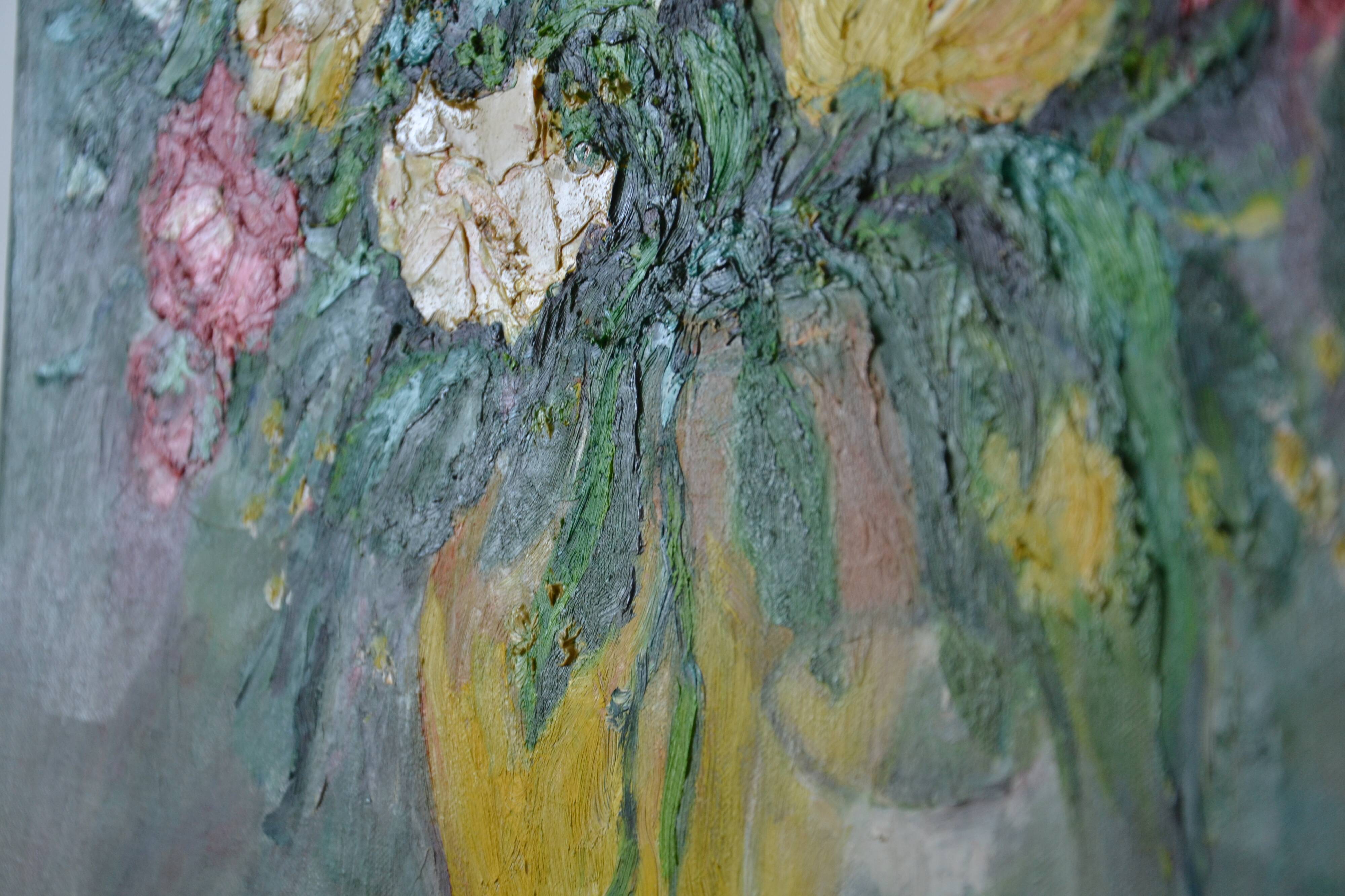 oil on canvas bouquet of flowers