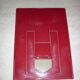 Red plastic table mirror 18X13