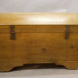 19th Century Oak Chest with Curved Top, on Wheels