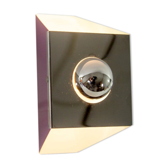 Applique Philips violet et chrome globe oculaire années 70