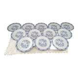 Set of 12 Bavaria porcelain dessert plates model China Blau