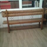 Bench with oak backrest