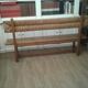 Bench with oak backrest