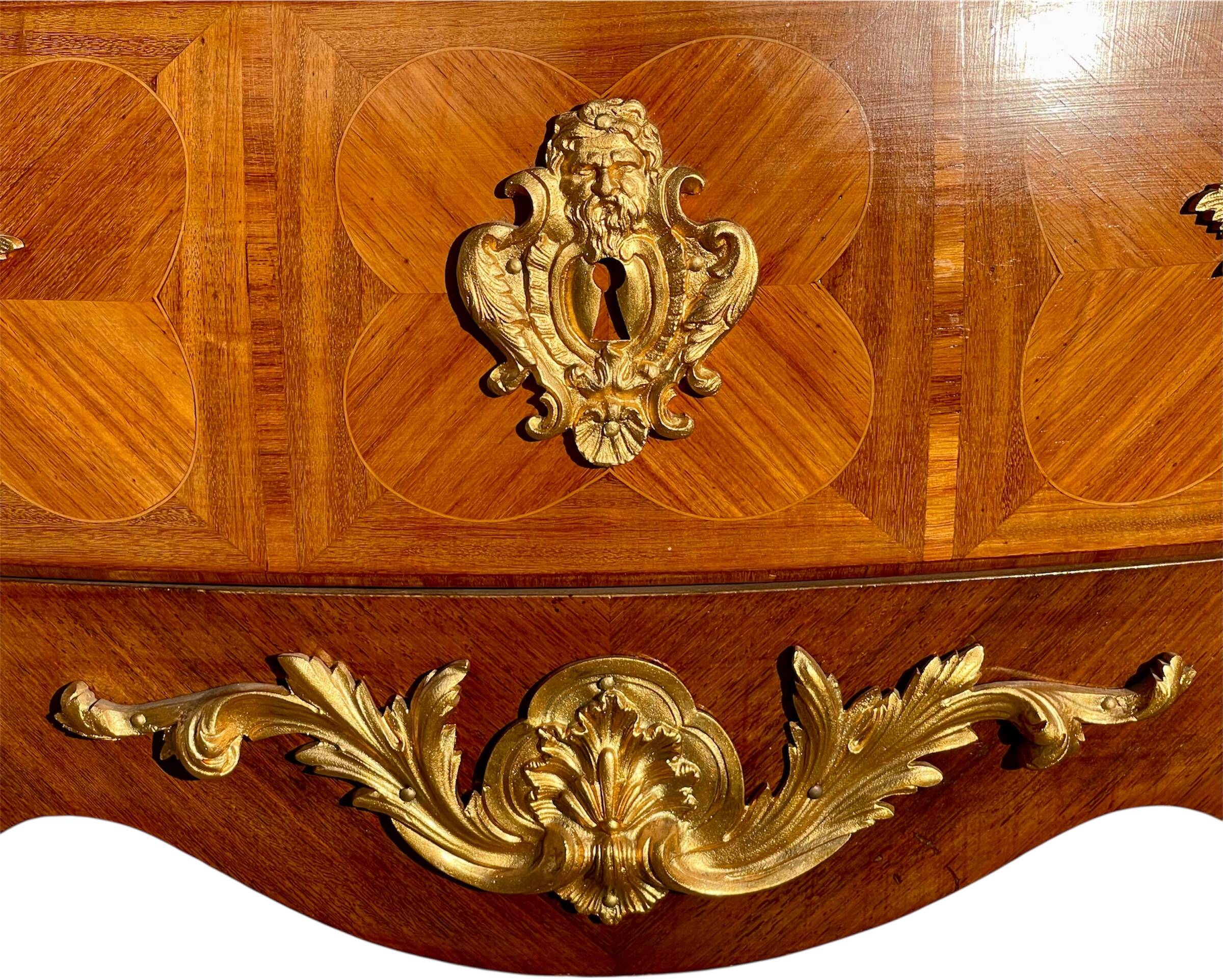 Louis XV Style Marquetry Commode
