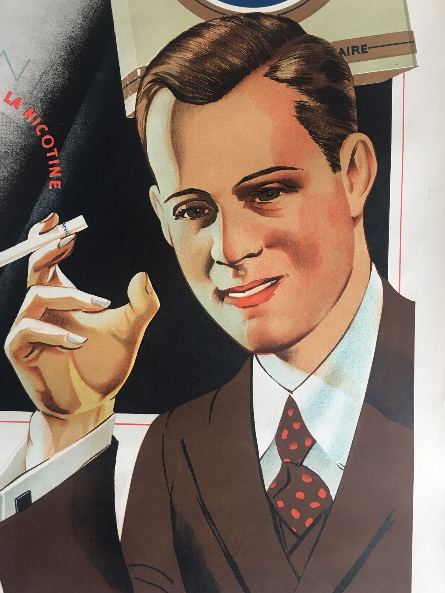 André Wilquin (1899 - 2000) Poster cigarettes Anic