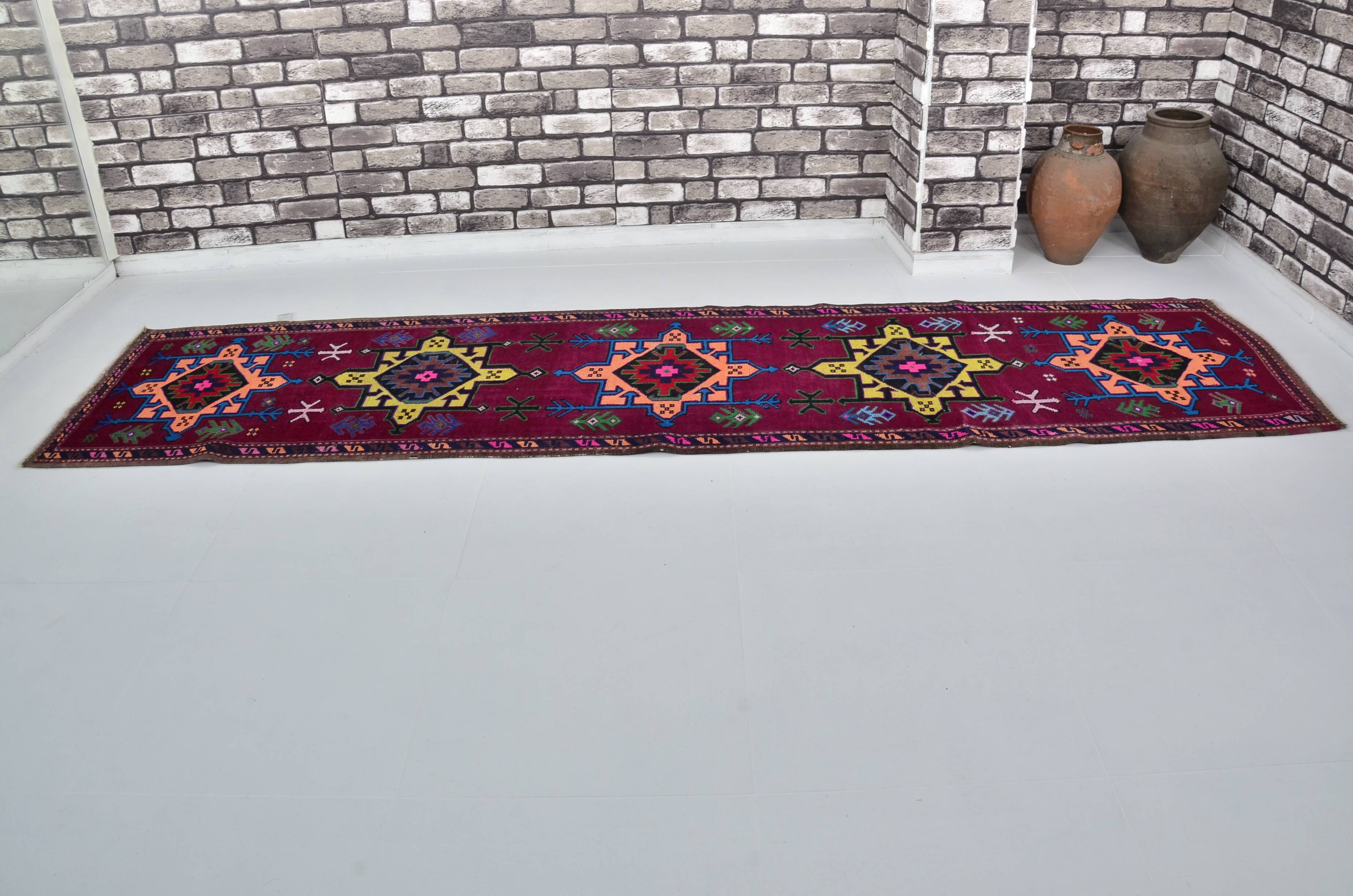 Turkish Multicolour Oushak Runner Sku 2063