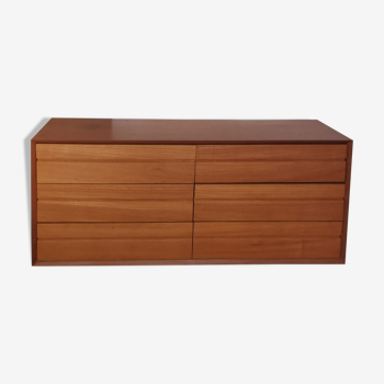 Italian drawer sideboard in solid wood 1960