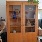 Ancienne armoire vitrine écolière