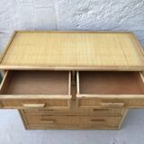 Rattan chest of drawers