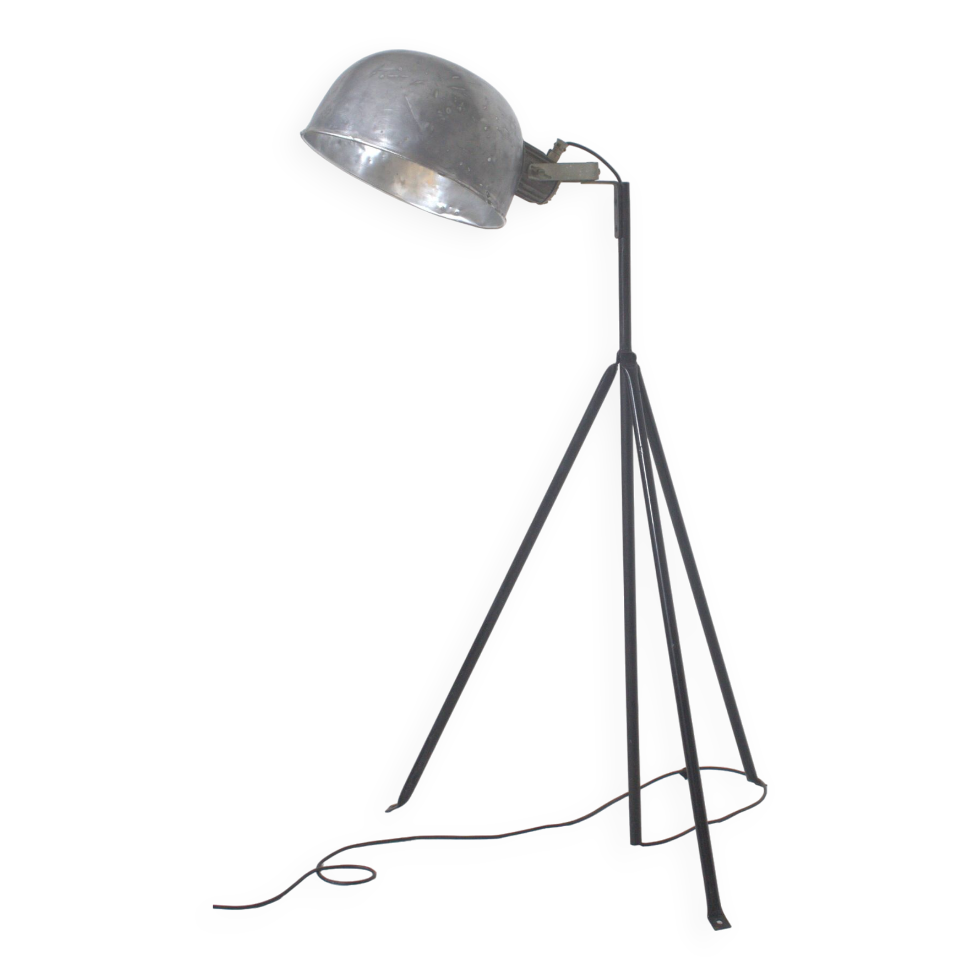 Industrial lamp with adjustable aluminum lampshade
