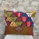 Vintage Berber kilim cushion cover: Moroccan wool cushion