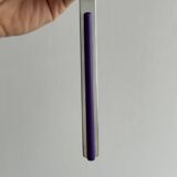 Set of 24 stainless steel and purple plastic cutlery