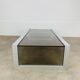 Aluminum and smoked glass coffee table, 1970s