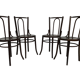 Set of four vintage bistro chairs 50