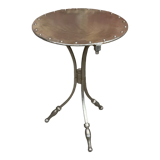 Side table industrial style riveted steel 1980