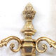 Set Of 3 Gold-plated Brass Wall Sconces, Italy, Late 19th Century