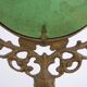 Antique psychedelic table mirror in brass, Louis XV style - 39x29cm