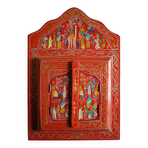 Miroir à décor peint