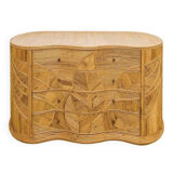 Commode « feuilles » en rotin