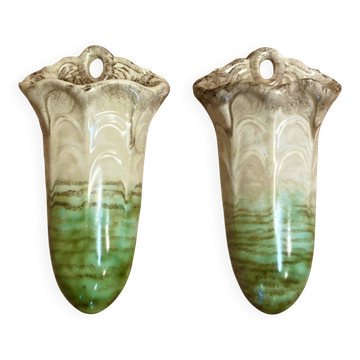 "art deco" vases pair.