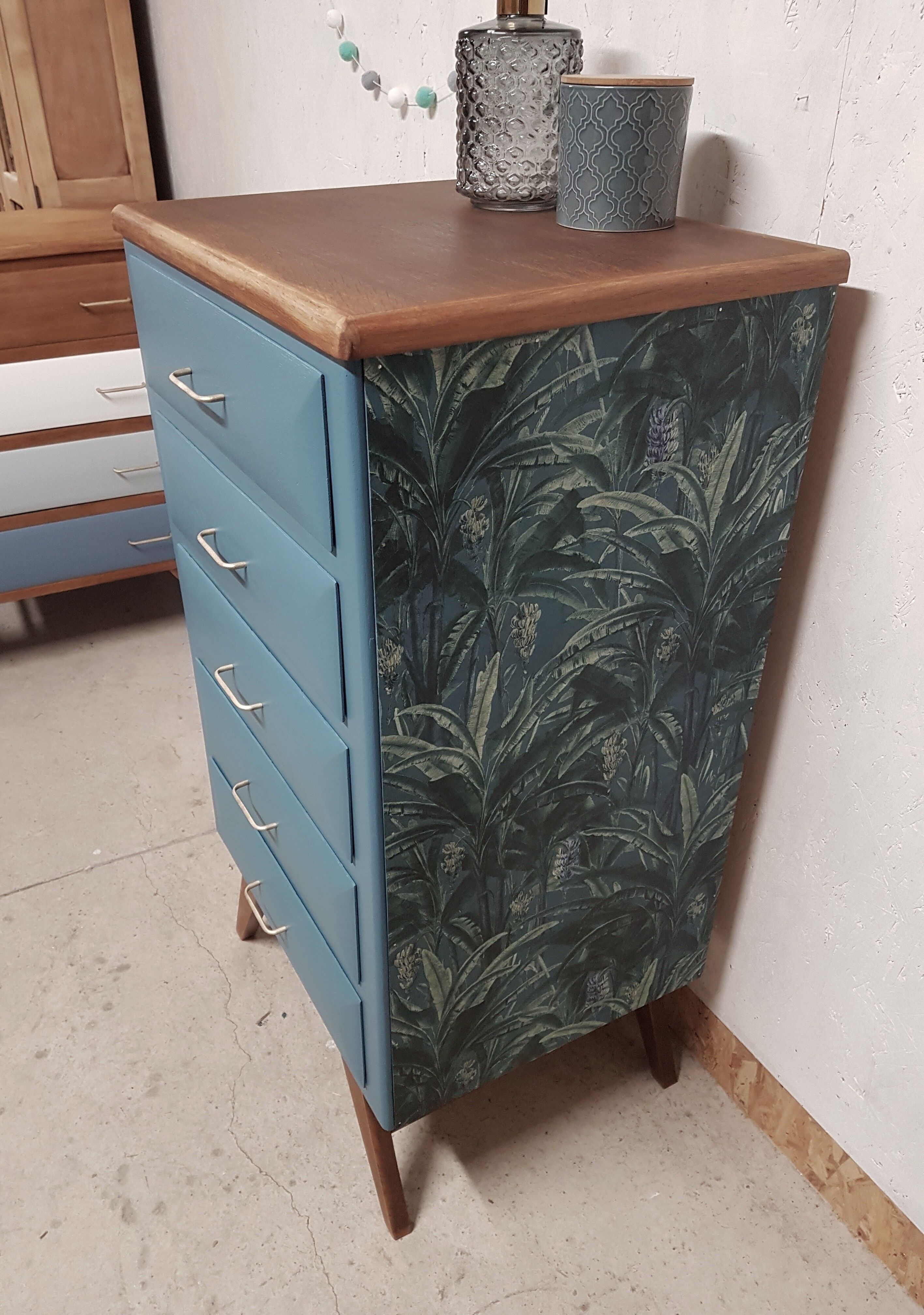 Vintage compass feet chiffonier