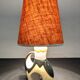 Earthenware bedside lamp from the 50s/60s