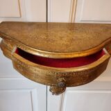 Mid-19th century wall console in wood and gilded stucco