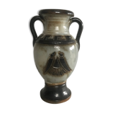 Amphora vase in sandstone signed Guérin