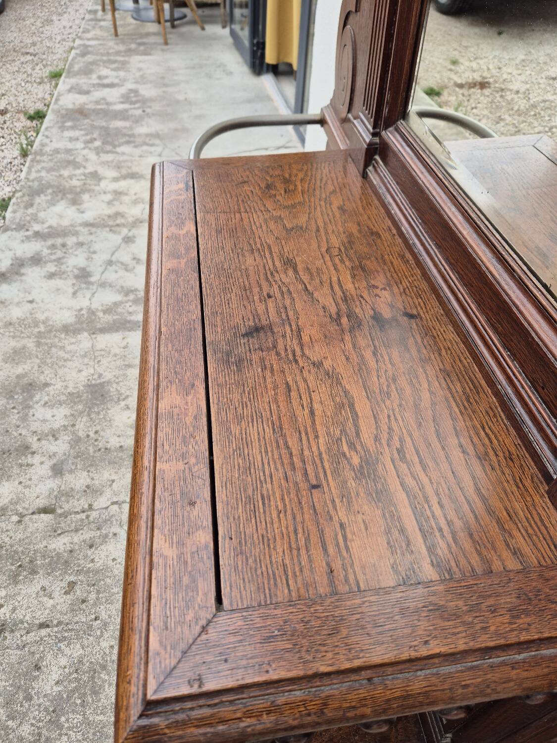 Cloakroom Napoleon III coat rack 19th in solid oak