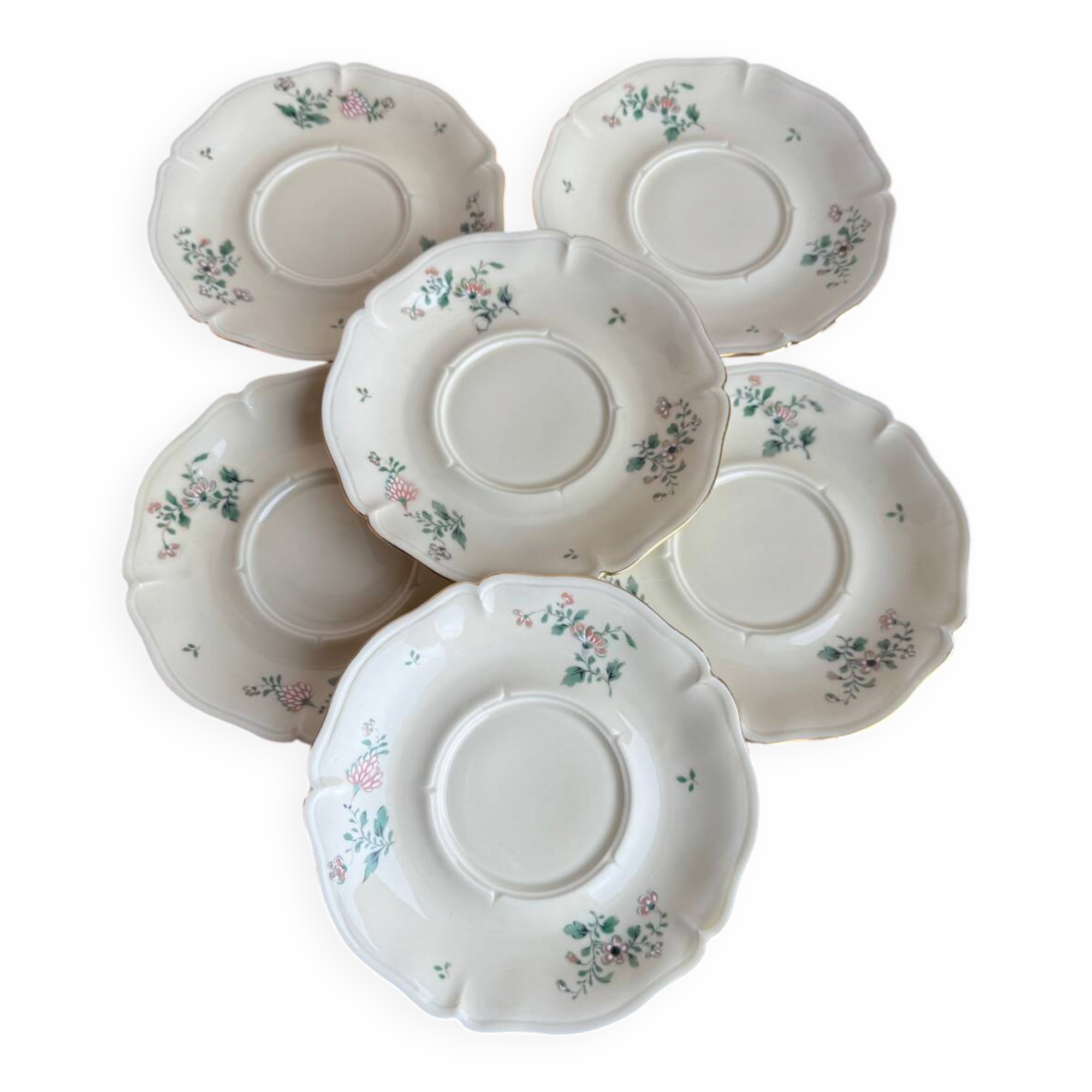 Set of 6 Limoges porcelain plates