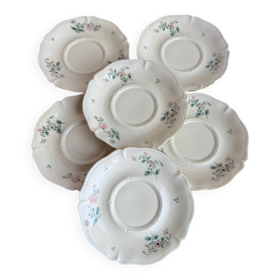 Suite de 6 assiettes en porcelaine de Limoges