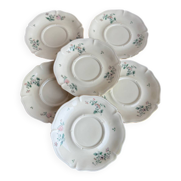 Suite de 6 assiettes en porcelaine de Limoges