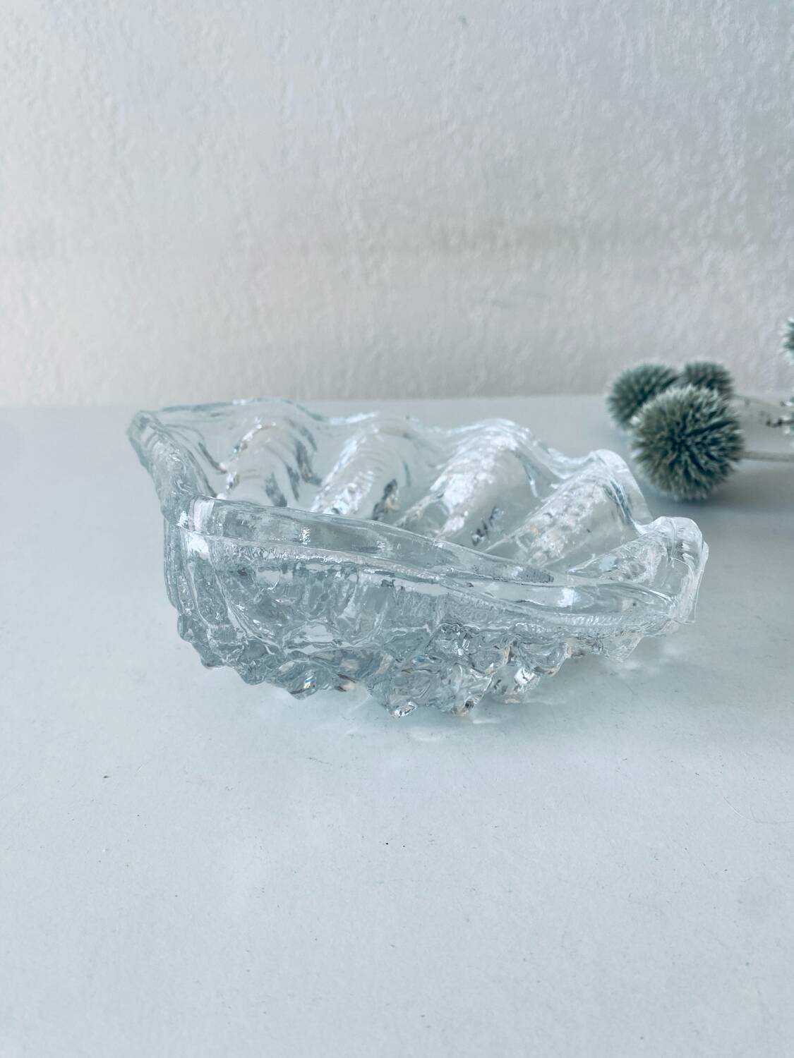 Glass holy water stoup