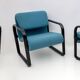 Post-Modern Italian Fabric and Metal Armchairs by Arflex, 70s