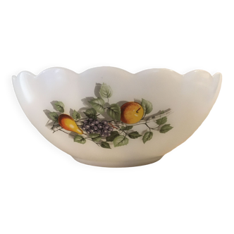 Salad bowl arcopal vintage 70s pattern fruits of france