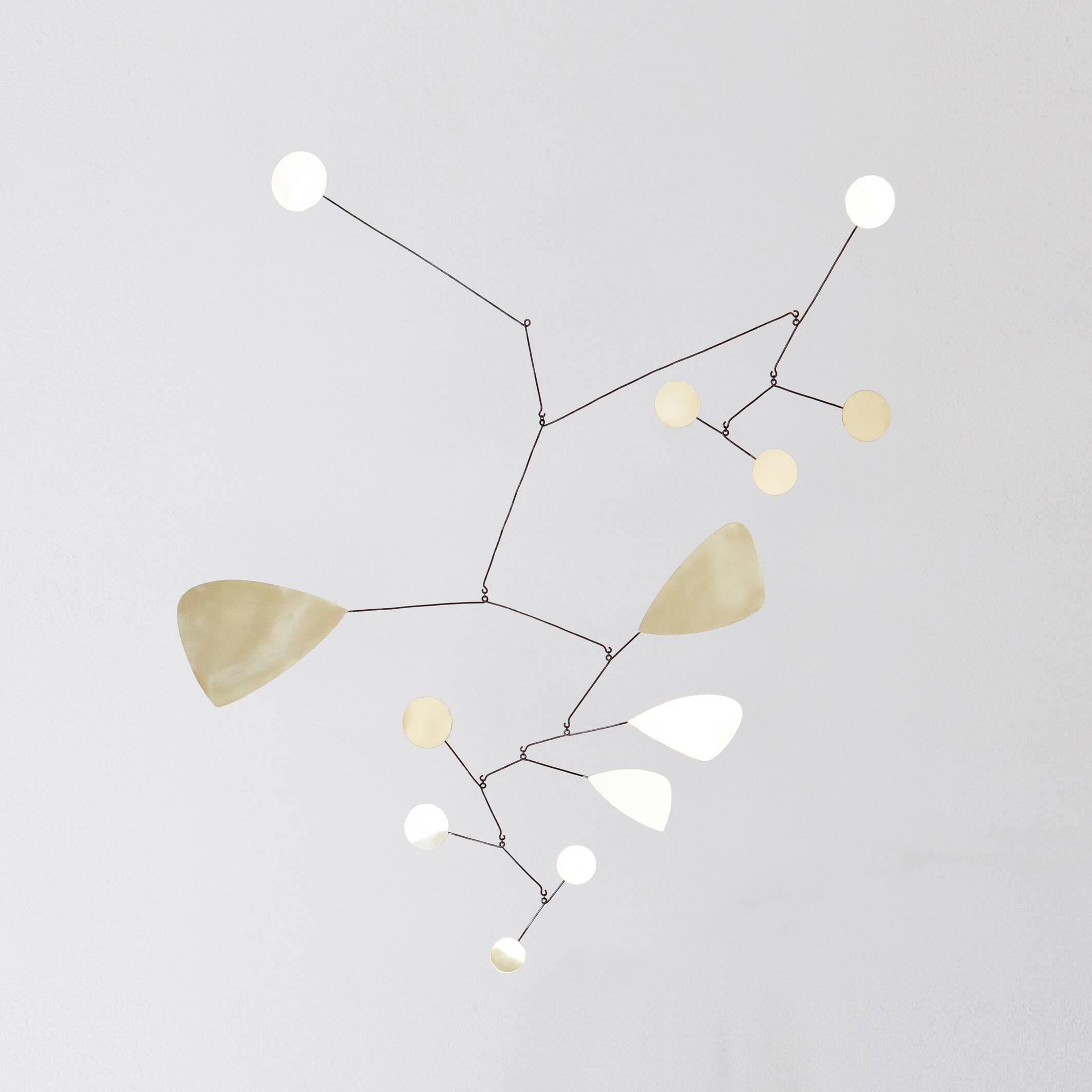 Very large mobile brass sculpture
