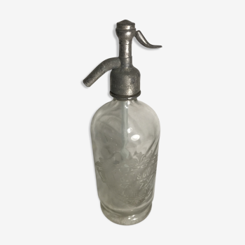 Old siphon glass bottle