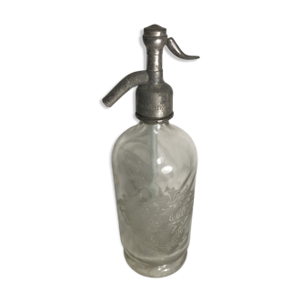 Old siphon glass bottle