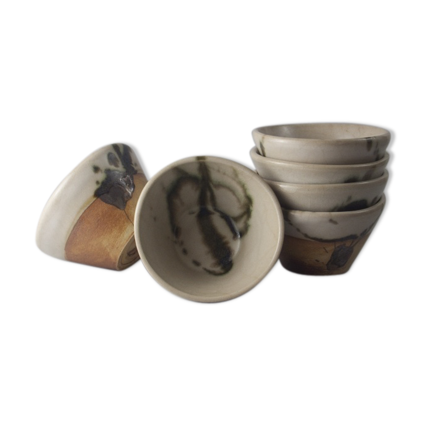 All of the Colombe France pottery bowls