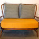 Ercol Springtime mustard yellow sofa