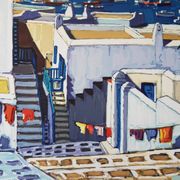 Jean Claude Quilici: Summer in Mykonos, original signed lithograph