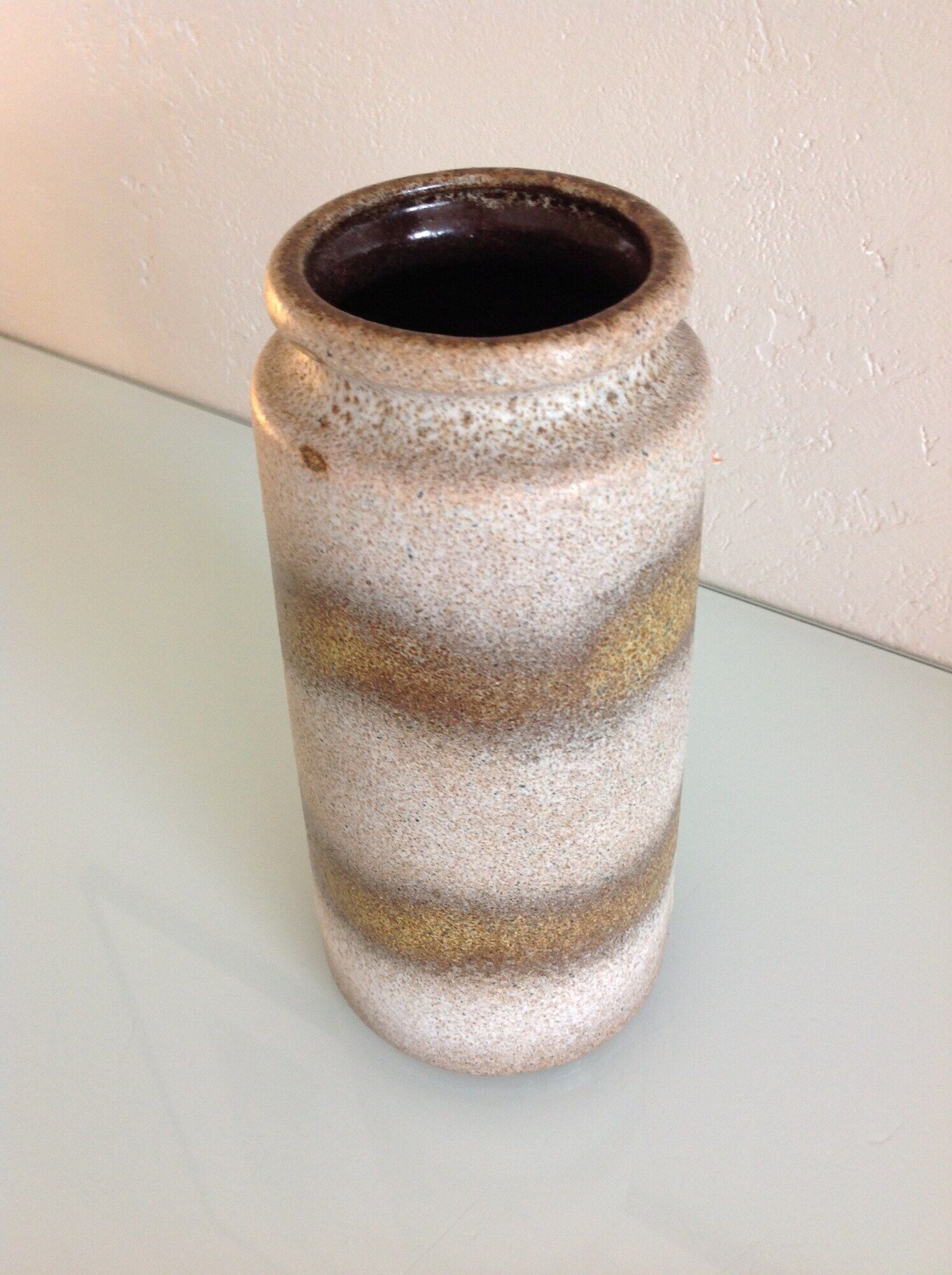 Beige tube vase in cermal by Sheurich Keramik 60/70