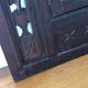 Vintage Indonesian teak shuttered mirror
