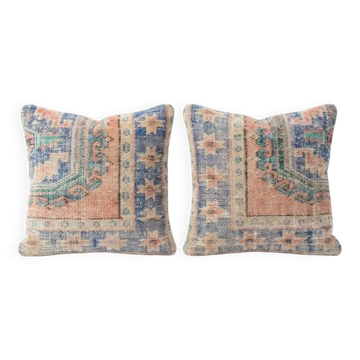 Set of 2 vintage Turkish cushion covers 61x61 cm