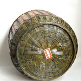 Bamboo and woven wicker pot cover